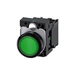 SIRIUS ACT Series Illuminated Push Button Complete Unit, NO, 22mm Cutout, IP66, IP67, IP69(IP69K / 3SU1103-0AB40-1BA0)