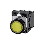 SIRIUS ACT Series Illuminated Push Button Complete Unit, NO, 22mm Cutout, IP66, IP67, IP69(IP69K / 3SU1103-0AB30-1BA0)
