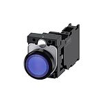 SIRIUS ACT Series Illuminated Push Button Complete Unit, NO, NC, 22mm Cutout, IP66, IP67, IP69(IP69K / 3SU1102-0AB50-3FA0)