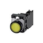 SIRIUS ACT Series Illuminated Push Button Complete Unit, NO, NC, 22mm Cutout, IP66, IP67, IP69(IP69K / 3SU1102-0AB30-3FA0)