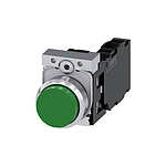 SIRIUS ACT Series Push Button Complete Unit, NO, NC, 22mm Cutout, IP66, IP67, IP69(IP69K / 3SU1150-0BB40-1FA0)
