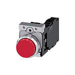 SIRIUS ACT Series Push Button Complete Unit, NO, NC, 22mm Cutout, IP66, IP67, IP69(IP69K / 3SU1150-0BB20-1FA0)