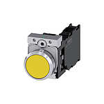 SIRIUS ACT Series Push Button Complete Unit, NO, NC, 22mm Cutout, IP66, IP67, IP69(IP69K / 3SU1150-0AB30-3FA0)