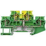 Green/Yellow DIN Rail Terminal Block, Double level, 6mm² (8WH2020-0CG07)