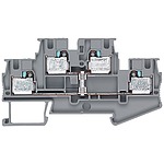 Grey ALPHA DIN Rail Terminal Block, Double level, 6.2mm² (8WH6025-0AG00)