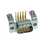 HARTING D-Sub Filter 9 Way Right Angle Through Hole D-sub Connector Plug, 2.54mm Pitch (09641247232)