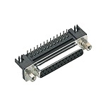 Harting D-Sub 25 Way Right Angle Through Hole D-sub Connector Socket, 2.77mm Pitch, with 4-40 UNC Screwlocks (09683535613)
