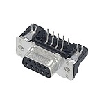 Harting 25 Way Right Angle Through Hole D-sub Connector Socket, 2.76mm Pitch, with 4-40 UNC Threaded Inserts, Boardlocks (09663526616)