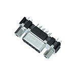 Harting 25 Way Through Hole D-sub Connector Socket, 2.76mm Pitch, with 4-40 UNC Female Screwlocks, Boardlocks (09663516513)