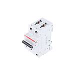 System Pro M Compact S200 MCB, 2P Poles, 16A Curve B, 400V AC, 110V DC, 6 kA Breaking Capacity, MCB (2CDS252001R0165 S202-B16)