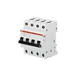 System Pro M Compact S200M MCB, 4P, 25A Curve C (2CDS274001R0254 S204M C 25A - 15 KA)