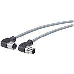 Right Angle Male M12 to Right Angle Female M12 Sensor Actuator Cable, 15m (6XV18015GN15)