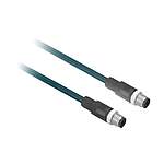Sensors Straight Male 4 way M12 to Straight Female 4 way M12 Sensor Actuator Cable, 2m (XZCR1511041C2)
