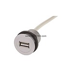 Straight, Panel Mount, Socket Type A to A 2.0 IP20 USB Connector (09454521921)