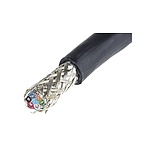 Twisted Pair Data Cable, 2 Pairs, 0.35 mm², 4 Cores, 22 AWG, Screened, 30m, Black Sheath (25122 BK005)