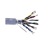 Twisted Pair Data Cable, 6 Pairs, 0.23 mm², 12 Cores, 24 AWG, Screened, 30m, Grey Sheath (5476C SL005)