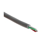 Twisted Pair Data Cable, 2 Pairs, 0.35 mm², 4 Cores, 22 AWG, Screened, 30m, Grey Sheath (2466L SL005)