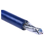 Foil/Braid Shield Blue Twinaxial Cable, 8.23mm OD 30m, Alpha Essentials series, 78 Ω impedance (6450 BL005)