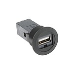 Straight, Panel Mount, Socket Type A to A 2.0 USB Connector (09454521903)