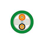 Multicore Industrial Cable, 2 Cores, 250m, Green Sheath (6XV18613AT25)