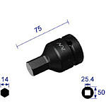 헥사곤 렌치 소켓 (삽입각 25.4mm)