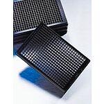 384 Well Optical Imaging Flat Clear Bottom Black PLystyrene TCㅡTreated Microplates, 20 per Bag, with Lid, Sterile (3985)