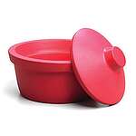 Ice bucket with lid, round, 2.5L, red (432131)