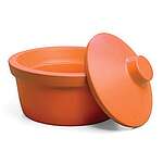 Ice bucket with lid, round, 2.5L, orange (432132)