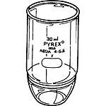 PYREX 50mL High Form Gooch Crucible with 40mm Diameter Medium Porosity Fritted Disc (32940-50M)