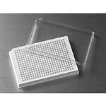 384 Well Low Flange White Flat Bottom PLystyrene TCㅡTreated Microplates, 10 per Bag, with Lid, with Generic Barcodes, Sterile (3570BC)
