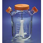 15L Proculture Glass Spinner Flask with 120mm Flat Center Cap and 2 Angled Sidearms (4502-15L)