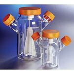 36L Proculture Glass Spinner Flask Only, with 120mm Flat Center Cap and 6 Vertical Sidearms (4512-36L)