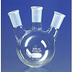 PYREX 100mL Three Neck Distilling Flask with 24/40 Center Vertical and 19/38 Side Angled Neck Standard Taper Joints (4965-100)