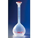 250mL Class A Reusable Plastic Volumetric Flask, PLymethylpentene with 19/26 Tapered PP Stopper (5640P-250)
