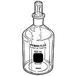 PYREXPLUS 2L Narrow Mouth Reagent Storage Bottles with Standard Taper Stopper (61500-2L)