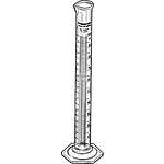 PYREXPLUS Coated 100mL Single Metric Scale Cylinders, White Graduations, TD (63024-100)