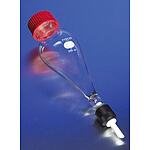PYREX 250mL Squibb Glass Separatory Funnel with PTFE Valve and Threaded Screw Cap (6305-250)