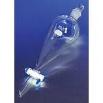 PYREX 4L Squibb Separatory Funnel, PTFE Product Standard Stopcock, Glass Standard Taper Stopper (6402-4L)