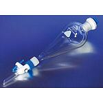 PYREX 250mL Economy Squibb Separatory Funnel, PLyethylene Standard Taper Stopper, Replaceable Product Standard PTFE Stopcock (6406-250)