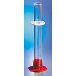 PYREX VISTA 100mL Single Metric Volumetric and Graduated Cylinders, TC, Plastic Hexagonal Base, Blue Graduations (70075-100)