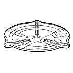 PYREX 100mm Diameter Ribbed Watch Glass/Beaker Cover (9990-100)