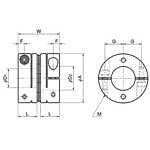카프리콘 싱글 디스크 플렉시블 커플링 (XBS-68C5)