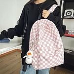 체커보드 캐주얼 백팩