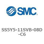 5포트 솔레노이드 밸브용 매니폴드 베이스 SY5000 Series SS5Y5-11SVB