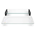모니터받침대, U-BOARD Basic (블랙) (유리색상:투명)