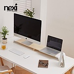 모니터받침대, 듀얼스탠드 NX914 (우드화이트/NX-SMARTMS-05)