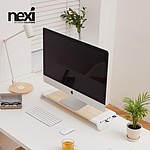 모니터받침대, NX822 (우드화이트/NX-SMARTMS-02)