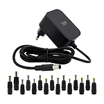 아답터, 100-240V / 12V 2A 다용도용 15종 젠더 세트 HT-AD137