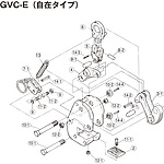 수평 클램프 (GVC1E) 용 잠금 핸들 세트