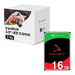 IRONWOLF PRO HDD 16TB ST16000NT001 멀티팩 (3.5HDD/ SATA3/ 7200rpm/ 256MB/ PMR) (2PACK)